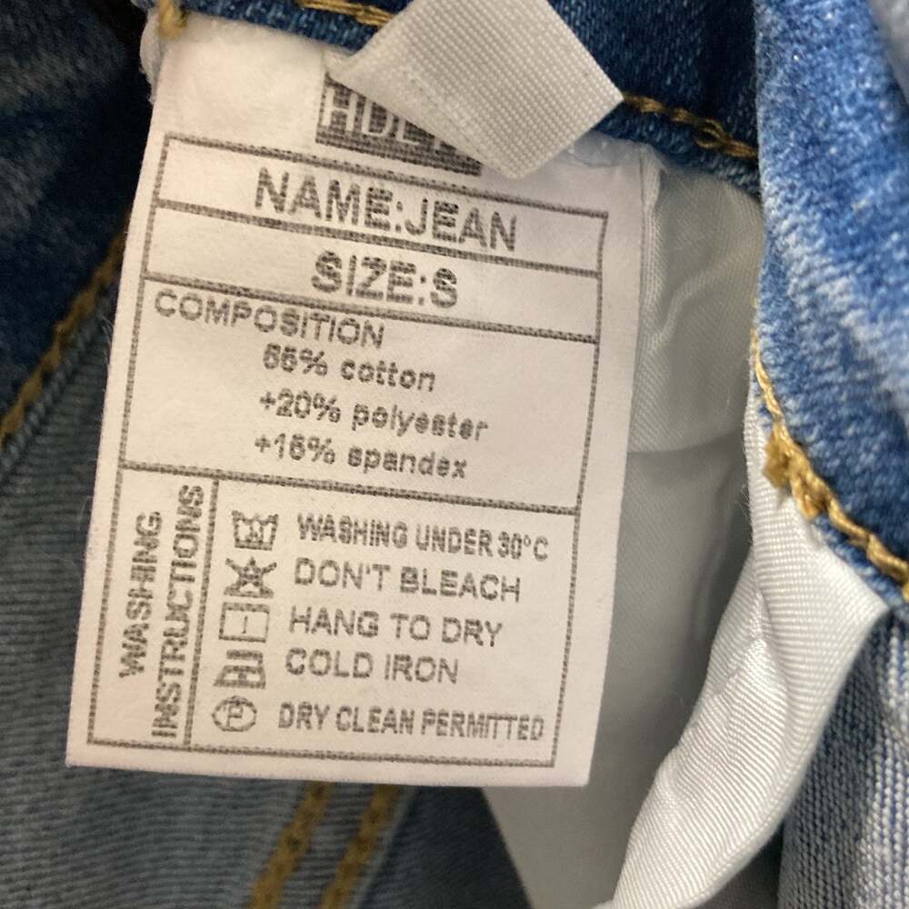 HDLTE Denim Jean Fringe Shorts Women Size Small - Picture 7 of 7